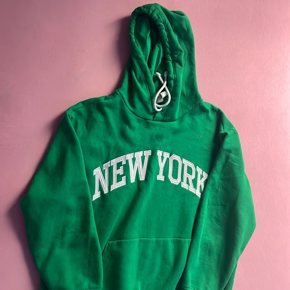 H&M Green Oversized “NEW YORK” Hoodie